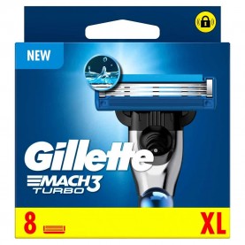 бръснене,gillette,razor,mach3,turbo,+,rec,8,units,clear,(multicolor)