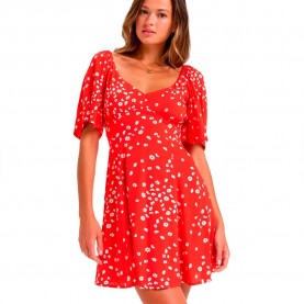 рокля,дамски,поли,и,рокли,roxy,mercado,crinkle,short,dress,red