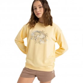блуза,дамски,блузи,roxy,surf,stoked,terry,vint,sweatshirt,yellow