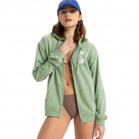 блуза,дамски,блузи,roxy,surf,stoked,terry,full,zip,sweatshirt,basil,(green)