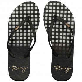 джапанки,дамски,сандали,и,чехли,roxy,viva,stamp,ii,flip,flops,black,white,checker,(black)