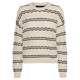 блуза,дамски,пуловери,дамски,плетени,дрехи,vero,moda,bella,sweater,birch,stripes,black,(beige)
