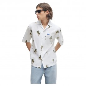 риза,с,къс,ръкав,мъжки,ризи,hugo,eligino,01,blue,short,sleeve,shirt,white
