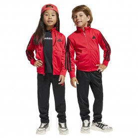 анцуг,детски,анцузи,adidas,essentials,3,stripes,climacool,tracksuit,red,(pure,ruby,black)