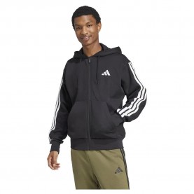 поларена,блуза,мъжки,пуловери,adidas,essentials,3,stripes,fleece,full,zip,sweatshirt,black