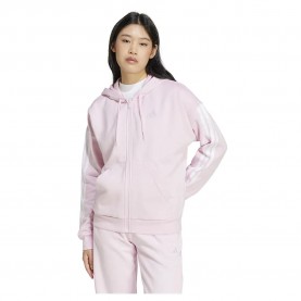 поларена,блуза,дамски,блузи,adidas,essentials,3,stripes,fleece,full,zip,sweatshirt,clear,pink,white