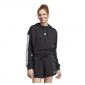 суичър,дамски,блузи,adidas,essentials,3,stripes,french,terry,crop,hoodie,black,white,(black)