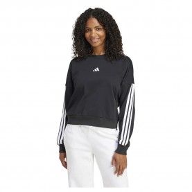 блуза,дамски,блузи,adidas,essentials,3,stripes,french,terry,sweatshirt,black,white,(black)
