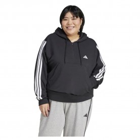суичър,дамски,блузи,adidas,essentials,3,stripes,french,terry,plus,hoodie,black,(black,white)