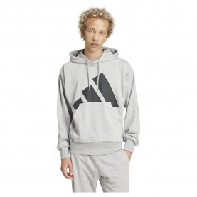 Суичър Adidas Essentials Big Logo French Terry hoodie - Grey (Medium Grey Heather / Black) суичър,мъжки,пуловери,adidas,essentials,big,logo,french,terry,hoodie,grey,(medium,grey,heather,black)