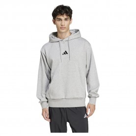 Суичър Adidas Essentials Feelcozy Fleece hoodie - Grey (Medium Grey Heather / Black) суичър,мъжки,пуловери,adidas,essentials,feelcozy,fleece,hoodie,grey,(medium,grey,heather,black)