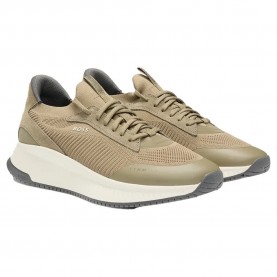 Маратонки BOSS Ttnm Evo Knrsd 01 slip-on trainers - Beige (Light/Pastel Green) маратонки,мъжки,маратонки,дамски,маратонки,boss,ttnm,evo,knrsd,01,slip,on,trainers,beige,(light,pastel,green)