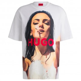 Тениска HUGO Duwedie 01 short sleeve T-shirt - White (White) тениска,мъжки,тениски,дамски,тениски,hugo,duwedie,01,short,sleeve,t,shirt,white,(white)