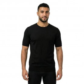Блуза HUGO San Carl CV short sleeve sweater - Black (Black) блуза,мъжки,пуловери,дамски,пуловери,hugo,san,carl,cv,short,sleeve,sweater,black,(black)