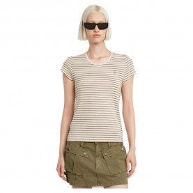тениска,дамски,тениски,g,star,stripe,eyben,slim,2.0,short,sleeve,v,neck,t,shirt,ensis,green,highlight,stripe,(beige)