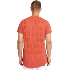 тениска,мъжки,тениски,g,star,text,back,gr,overdyed,lash,short,sleeve,t,shirt,light,antic,red,gd,(orange)