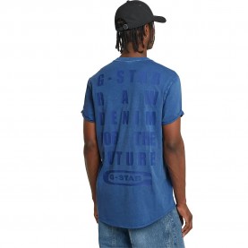 тениска,мъжки,тениски,g,star,text,back,gr,overdyed,lash,short,sleeve,t,shirt,blue