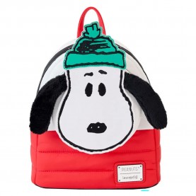 раница,раници,loungefly,holiday,snoopy,backpack,26,cm,white