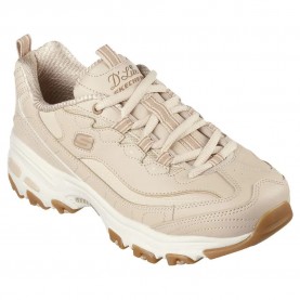 маратонки,дамски,маратонки,skechers,d´lites,trainers,natural,leather,duraleather,gum,trim,(beige)