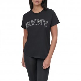 тениска,дамски,тениски,dkny,arched,varsity,rhinestone,ombre,short,sleeve,t,shirt,black