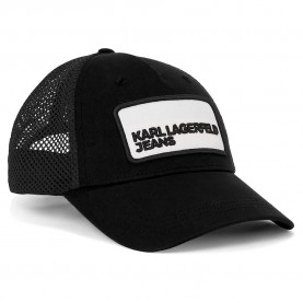 Дънки Karl lagerfeld jeans Colour Blocked trucker cap - Black (Black) дънки,всички,шапки,karl,lagerfeld,jeans,colour,blocked,trucker,cap,black,(black)