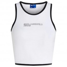потник,дамски,топове,karl,lagerfeld,outline,logo,sleeveless,top,white,(white)