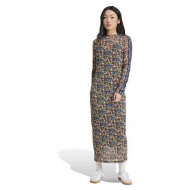 рокля,дамски,поли,и,рокли,adidas,originals,liberty,london,mesh,maxi,long,sleeve,long,dress,multicolor