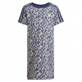 фланелка,с,къс,ръкав,детски,поли,и,рокли,adidas,originals,x,liberty,london,tee,short,sleeve,short,dress,multicolor,(night,indigo,multicolor)