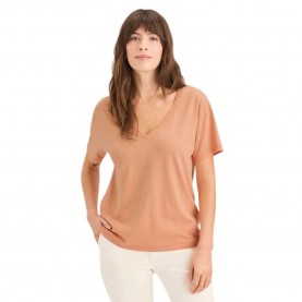 тениска,дамски,тениски,dockers,deep,short,sleeve,v,neck,t,shirt,orange,(peach,bloom)