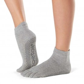 чорапи,дамски,чорапи,toesox,grip,f,t,ankle,short,socks,grey,(heather,grey)