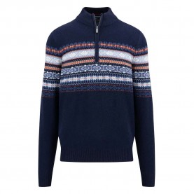 блуза,мъжки,пуловери,fynch,hatton,1411320,half,zip,sweater,blue