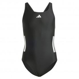 бански,костюм,детски,бански,костюми,adidas,3,stripes,c,back,swimsuit,black,white,(black)
