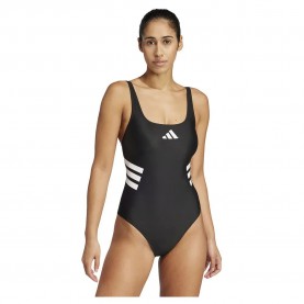 бански,костюм,дамски,бански,костюми,adidas,3,stripes,u,back,swimsuit,black,white,(black)