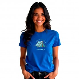 Тениска Kruskis Anything Like Camp short sleeve T-shirt - Blue (Royal Blue) тениска,дамски,тениски,kruskis,anything,like,camp,short,sleeve,t,shirt,blue,(royal,blue)