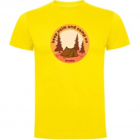 тениска,мъжки,тениски,kruskis,camp,on,short,sleeve,t,shirt,yellow