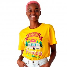 тениска,дамски,тениски,kruskis,camping,princess,short,sleeve,t,shirt,yellow,(yellow)