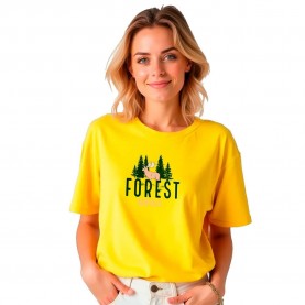 тениска,дамски,тениски,kruskis,deer,short,sleeve,t,shirt,yellow,(yellow)