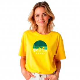тениска,дамски,тениски,kruskis,five,stars,short,sleeve,t,shirt,yellow,(yellow)