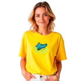 тениска,дамски,тениски,kruskis,hiking,boots,short,sleeve,t,shirt,yellow,(yellow)