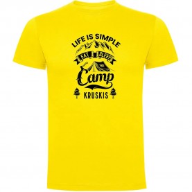 тениска,мъжки,тениски,kruskis,life,is,simple,short,sleeve,t,shirt,yellow