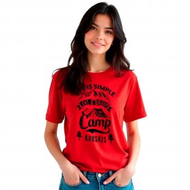 тениска,дамски,тениски,kruskis,life,is,simple,short,sleeve,t,shirt,red,(red)