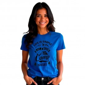 тениска,дамски,тениски,kruskis,life,is,simple,short,sleeve,t,shirt,blue,(royal,blue)