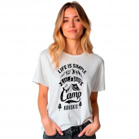Тениска Kruskis Life Is Simple short sleeve T-shirt - White (White) тениска,дамски,тениски,kruskis,life,is,simple,short,sleeve,t,shirt,white,(white)