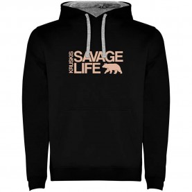 суичър,мъжки,пуловери,kruskis,savage,life,hoodie,black,grey,(black)