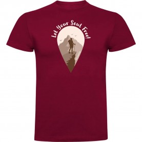 тениска,мъжки,тениски,kruskis,soul,free,short,sleeve,t,shirt,dark,red,(red)