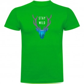тениска,мъжки,тениски,kruskis,stay,wild,short,sleeve,t,shirt,green