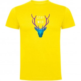 тениска,мъжки,тениски,kruskis,stay,wild,short,sleeve,t,shirt,yellow,(yellow)