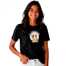 Тениска Kruskis Time To Hike short sleeve T-shirt - Black (Black) тениска,дамски,тениски,kruskis,time,to,hike,short,sleeve,t,shirt,black,(black)