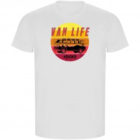 тениска,мъжки,тениски,kruskis,van,life,sunset,eco,short,sleeve,t,shirt,white