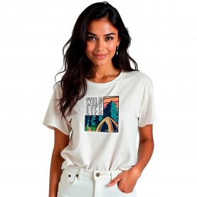 Тениска Kruskis Wild Life Frame short sleeve T-shirt - White (White) тениска,дамски,тениски,kruskis,wild,life,frame,short,sleeve,t,shirt,white,(white)